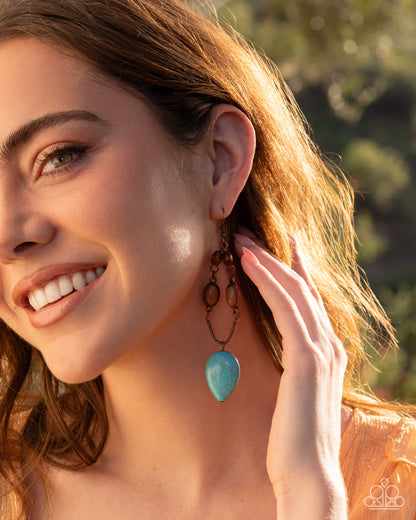 Authentic Advance - copper - Paparazzi earrings