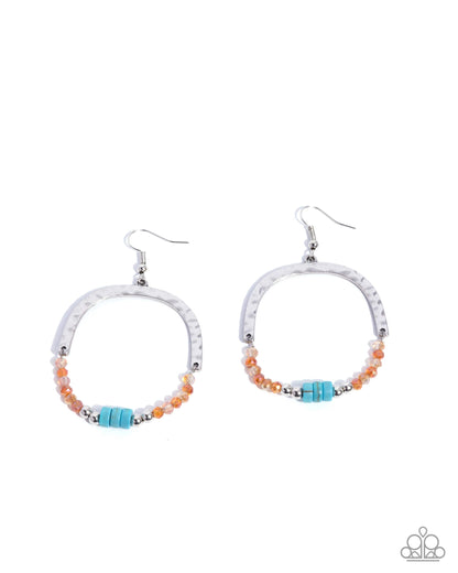 Authentic Advocate - orange - Paparazzi earrings