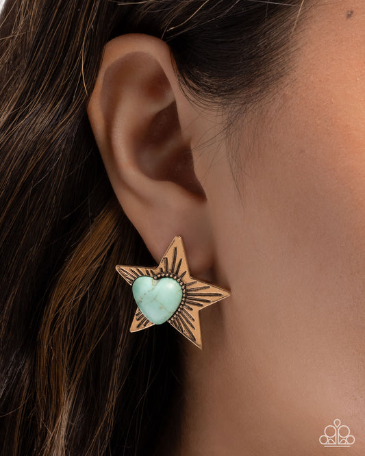 Authentic Astral - gold - Paparazzi earrings