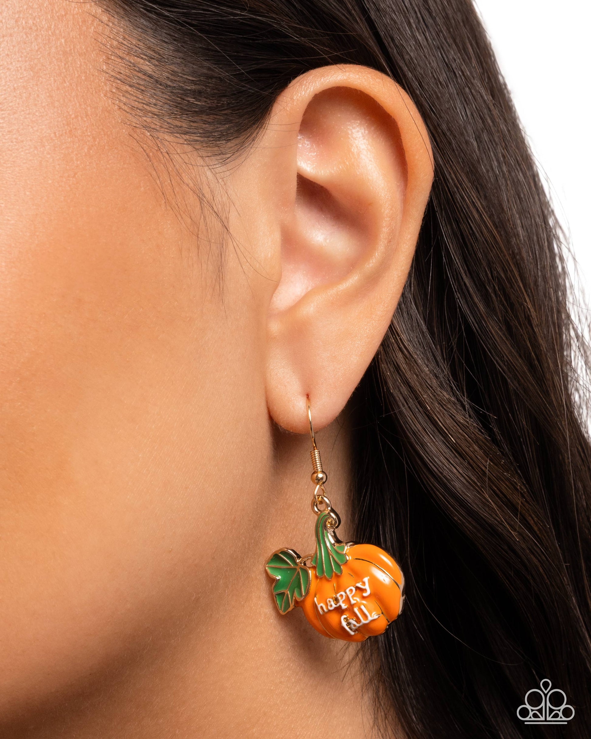 Autumn Affair - orange - Paparazzi earrings