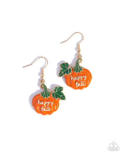 Autumn Affair - orange - Paparazzi earrings