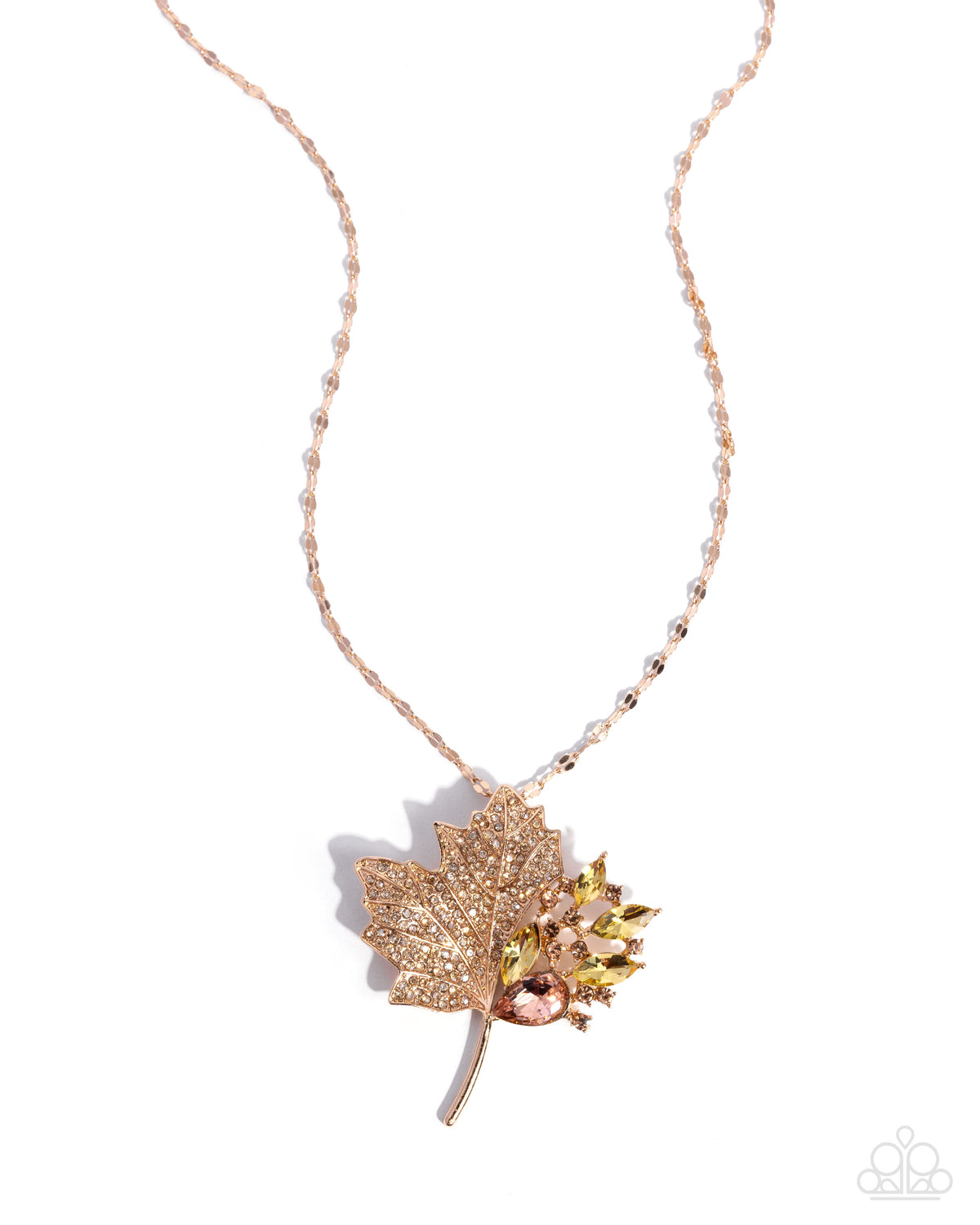 Autumnal Accuracy - gold - Paparazzi necklace