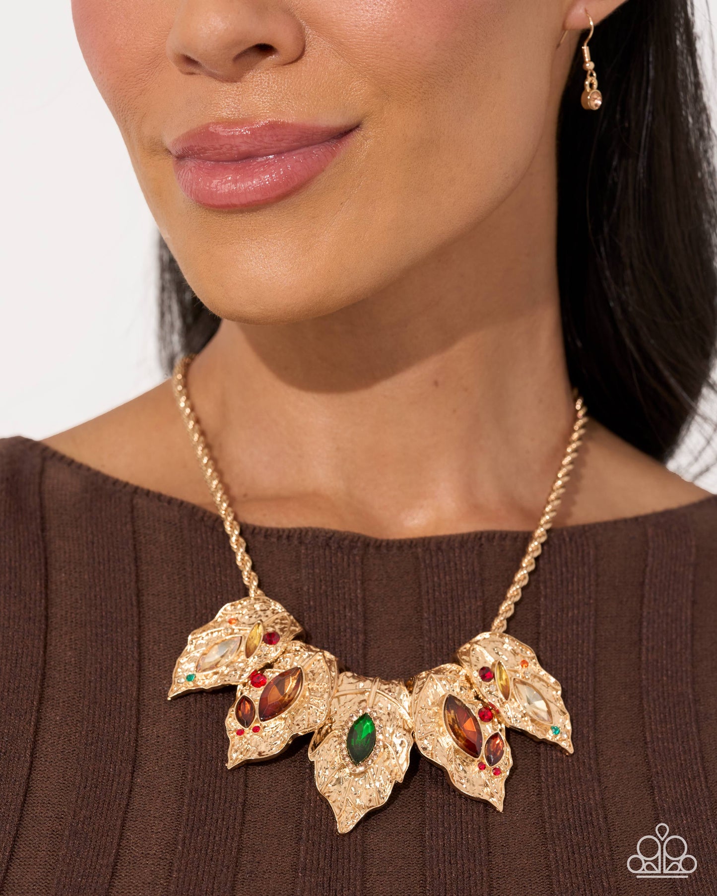 Autumnal Riot - gold - Paparazzi necklace