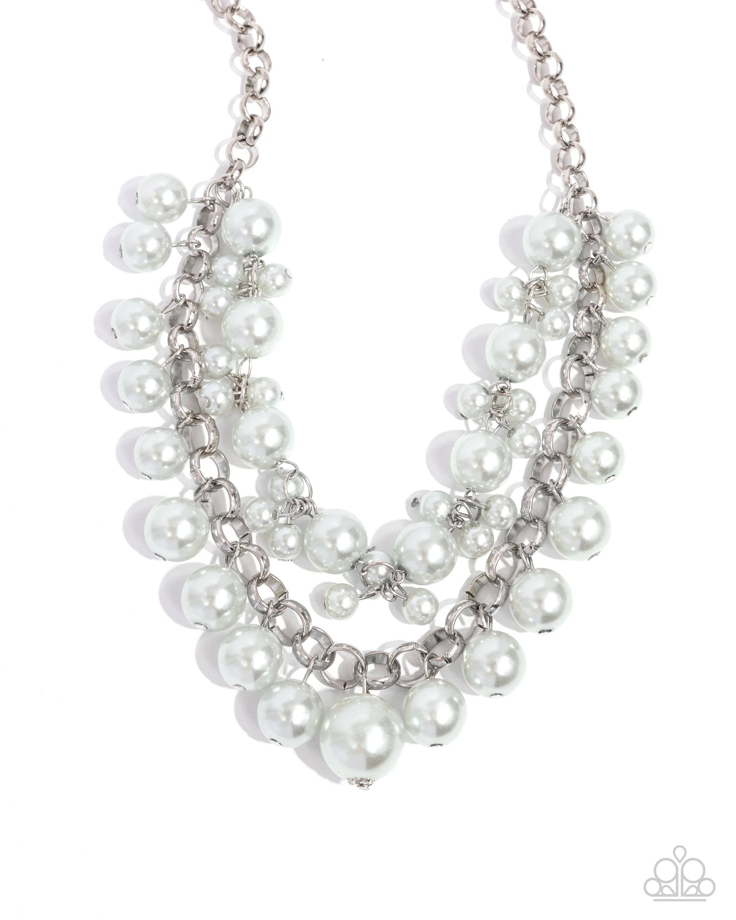 BALLROOM Service - silver - Paparazzi necklace