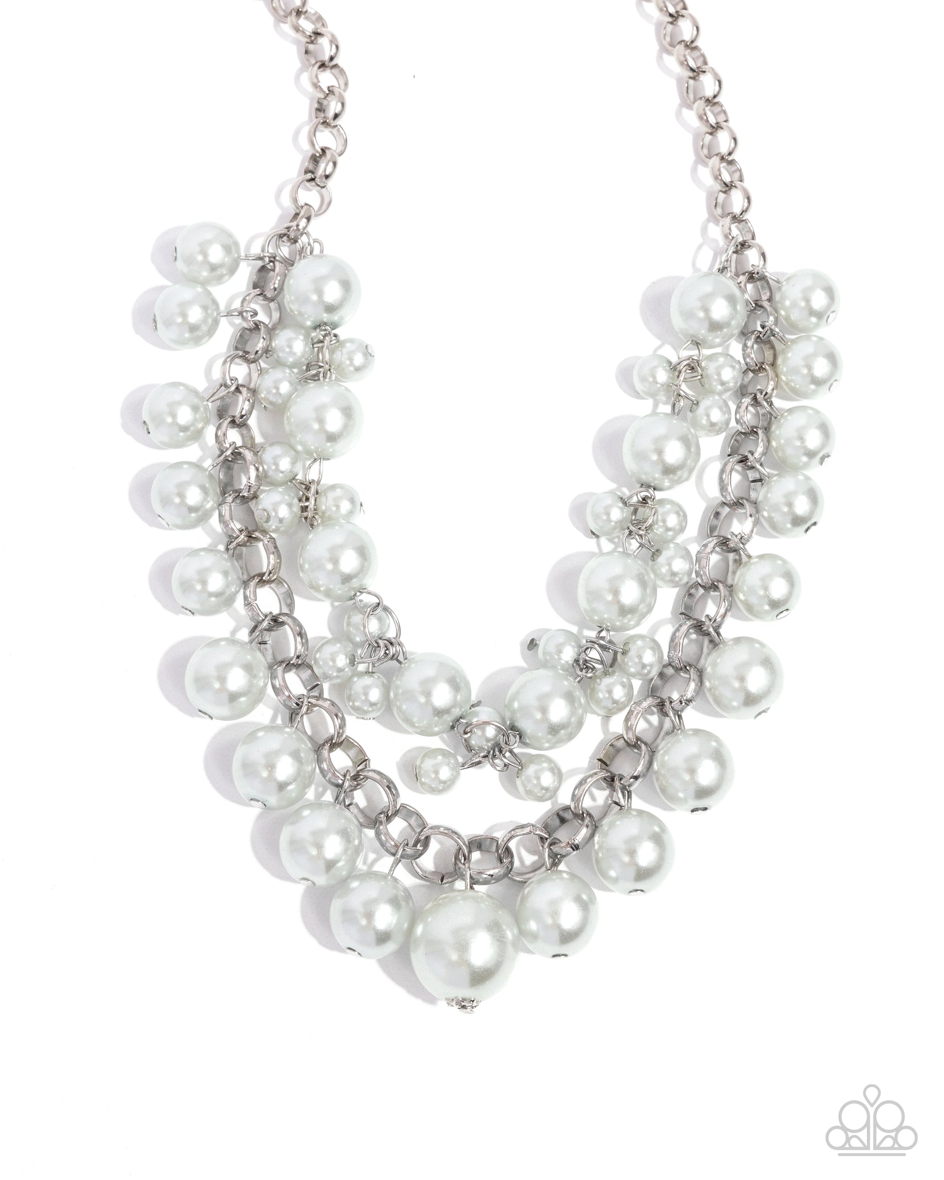 BALLROOM Service - silver - Paparazzi necklace