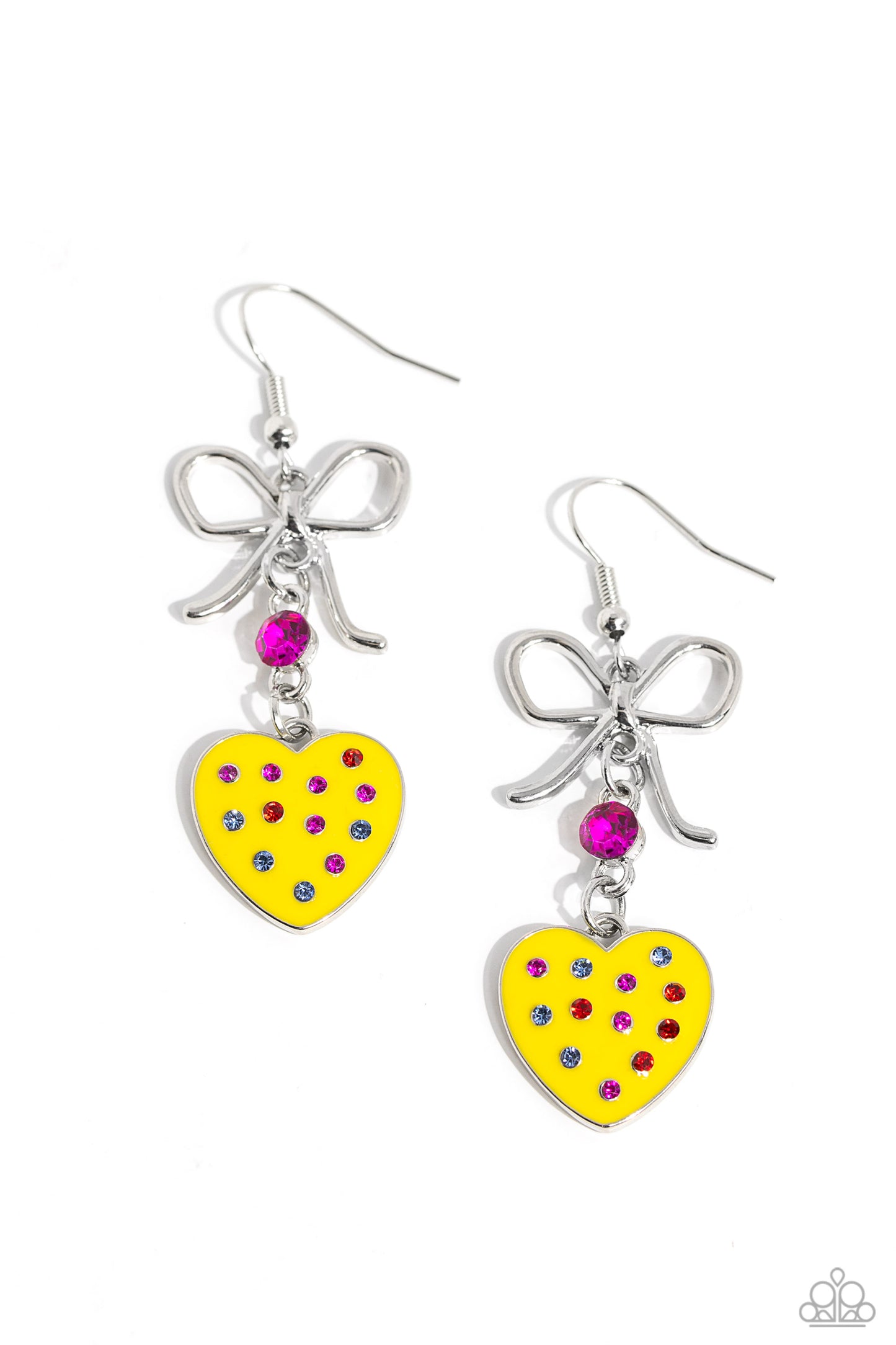 BOW Away Zone - yellow - Paparazzi earrings