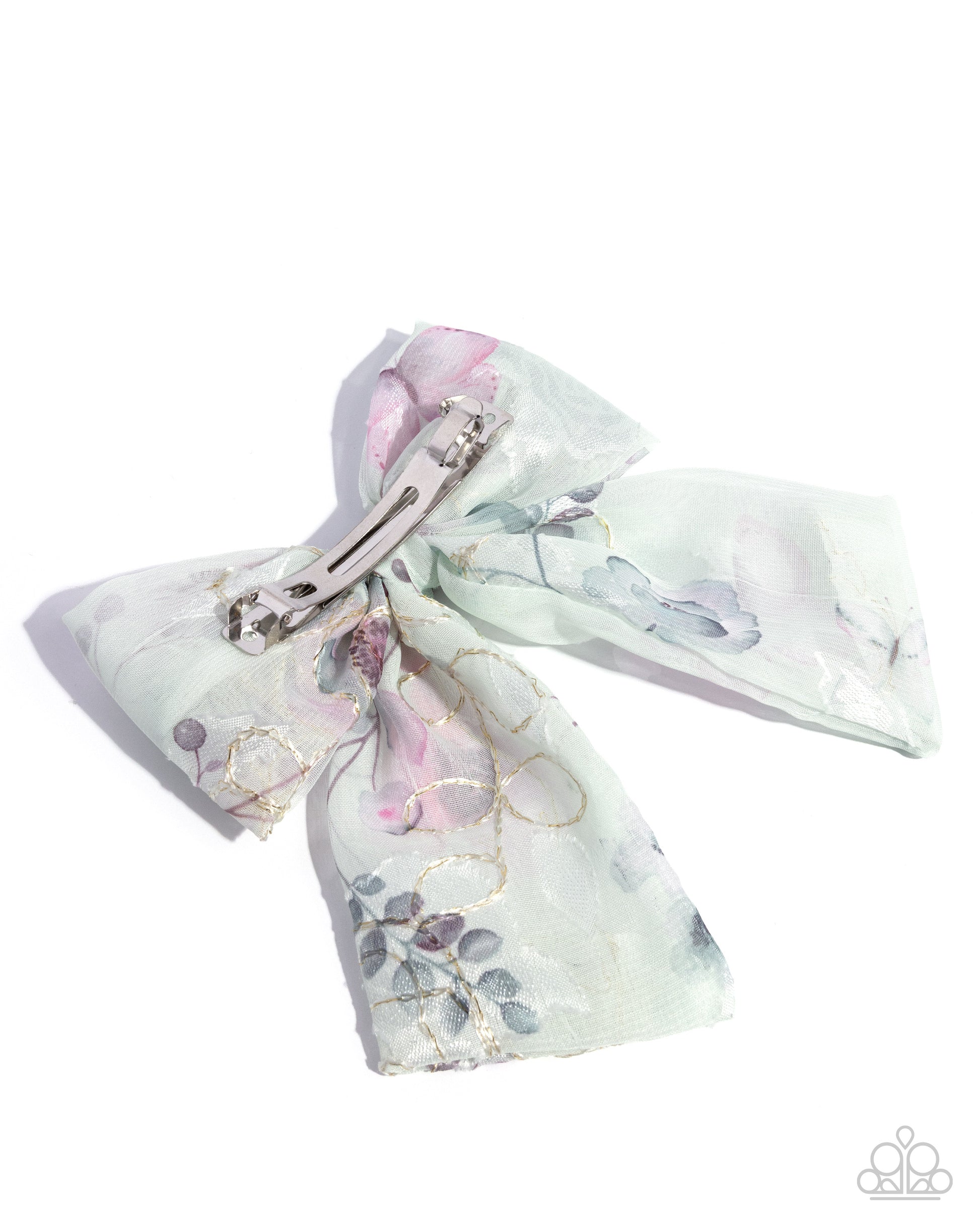 BOW Together - green - Paparazzi hair clip