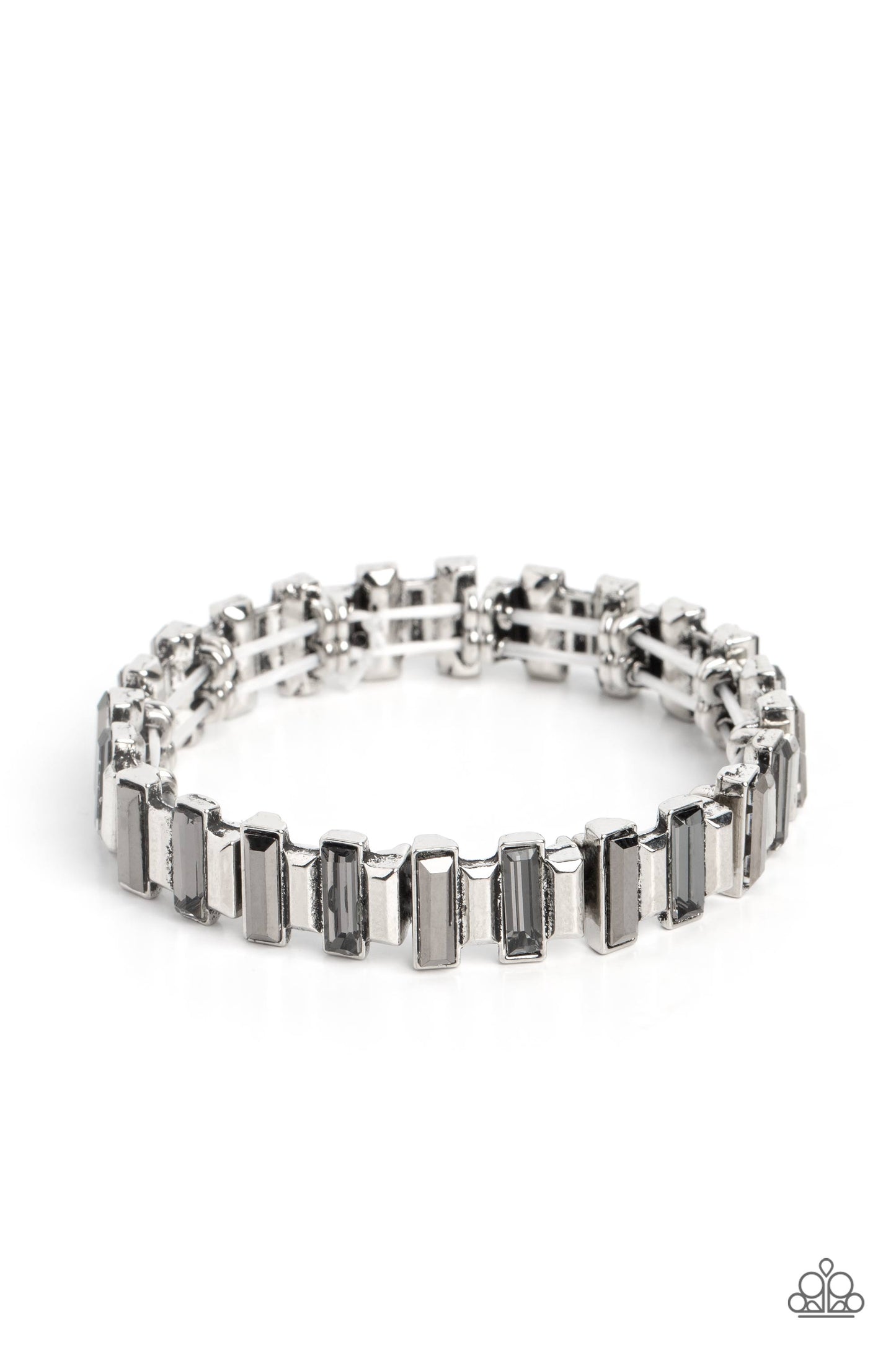 BURSTING the Midnight Oil - silver - Paparazzi bracelet