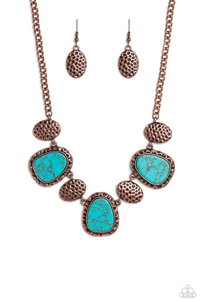 Badlands Border - copper - Paparazzi necklace