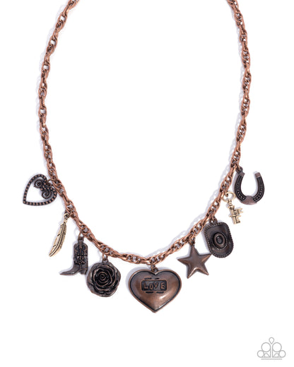 Badlands Boutique - copper - Paparazzi necklace