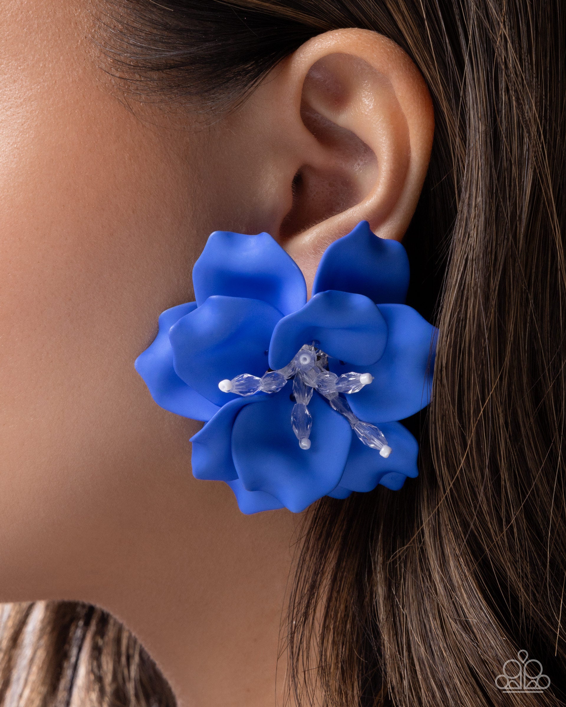 Balanced Blooms - blue - Paparazzi earrings