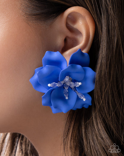 Balanced Blooms - blue - Paparazzi earrings