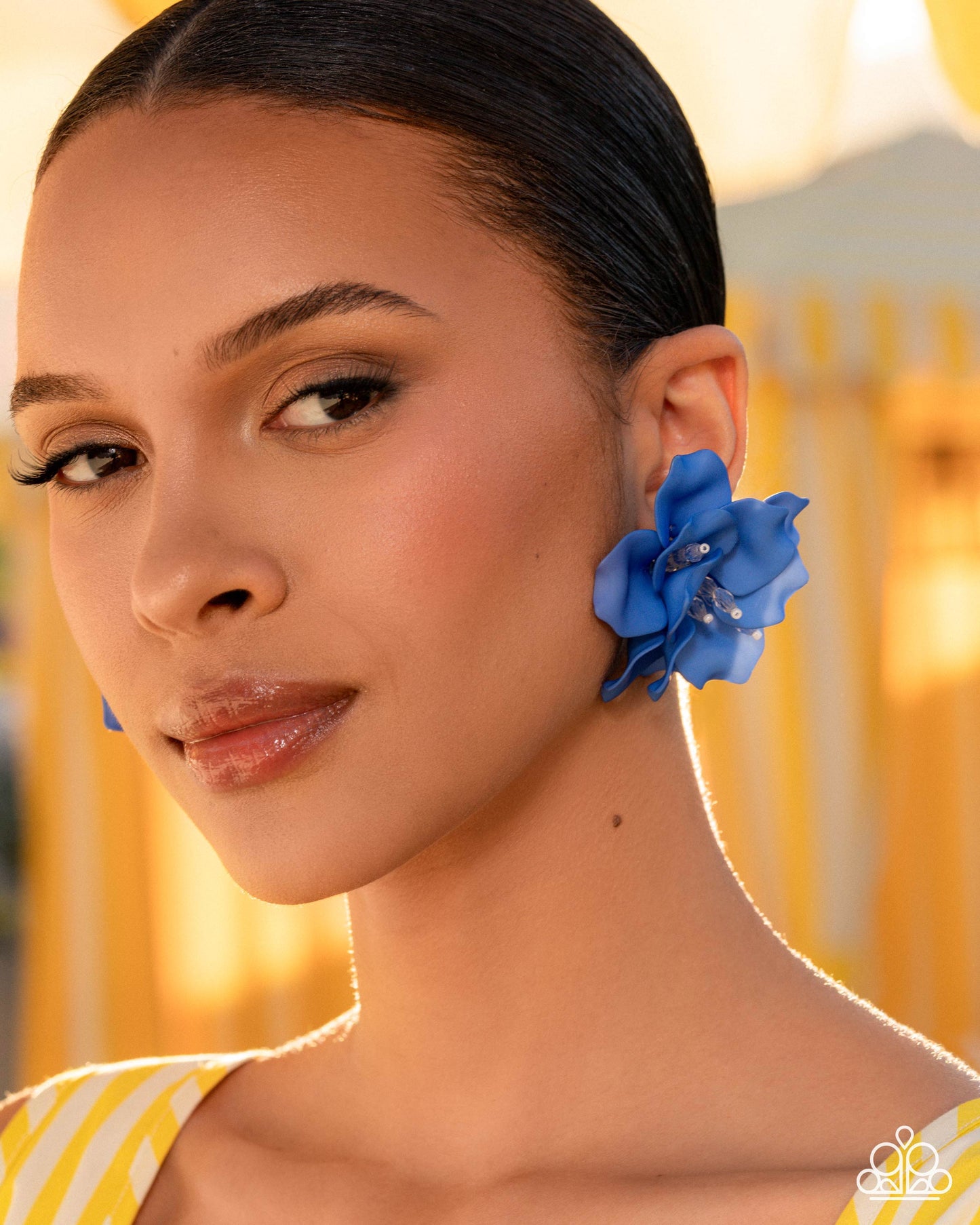 Balanced Blooms - blue - Paparazzi earrings