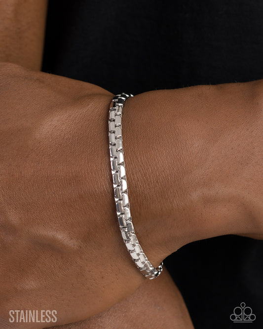 Balanced Bravado - silver - Paparazzi MENS bracelet