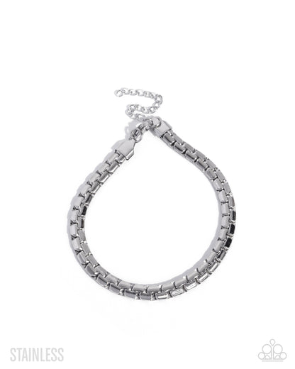 Balanced Bravado - silver - Paparazzi MENS bracelet
