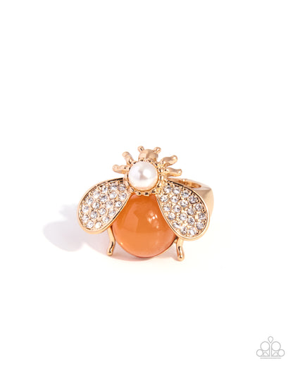 Balanced Bug - orange - Paparazzi ring