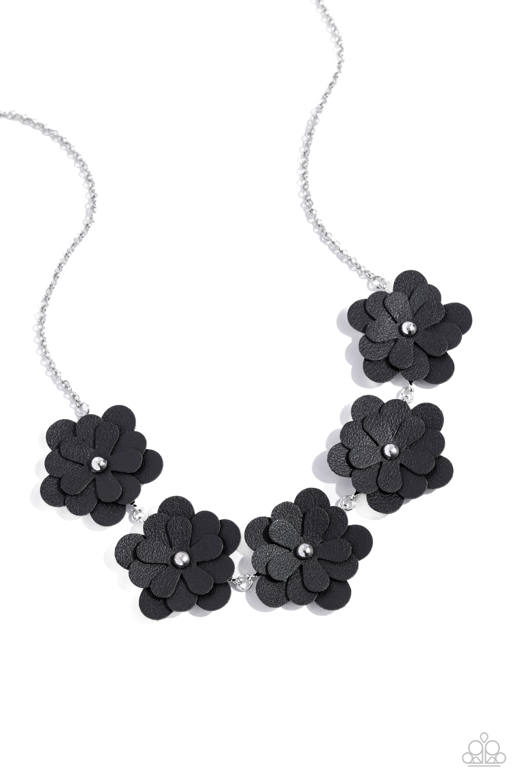 Balance of FLOWER - black - Paparazzi necklace – JewelryBlingThing