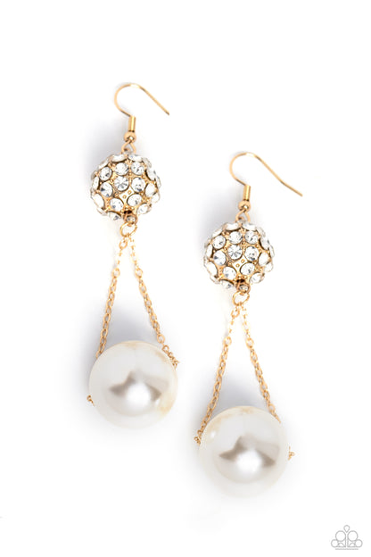 Ballerina Balance - gold - Paparazzi earrings