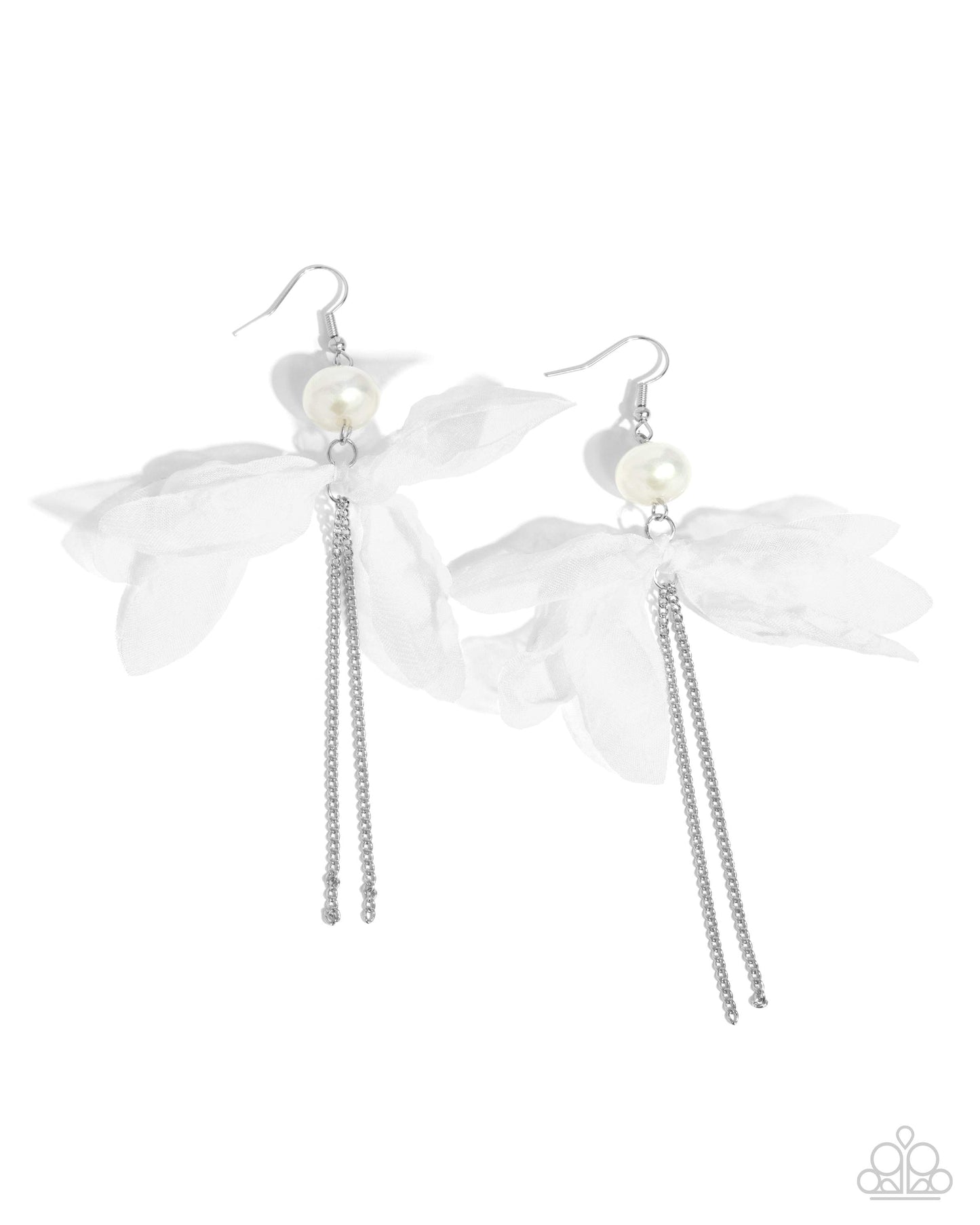 Ballerina Build - white - Paparazzi earrings