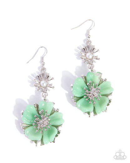 Ballet Beacon - green - Paparazzi earrings