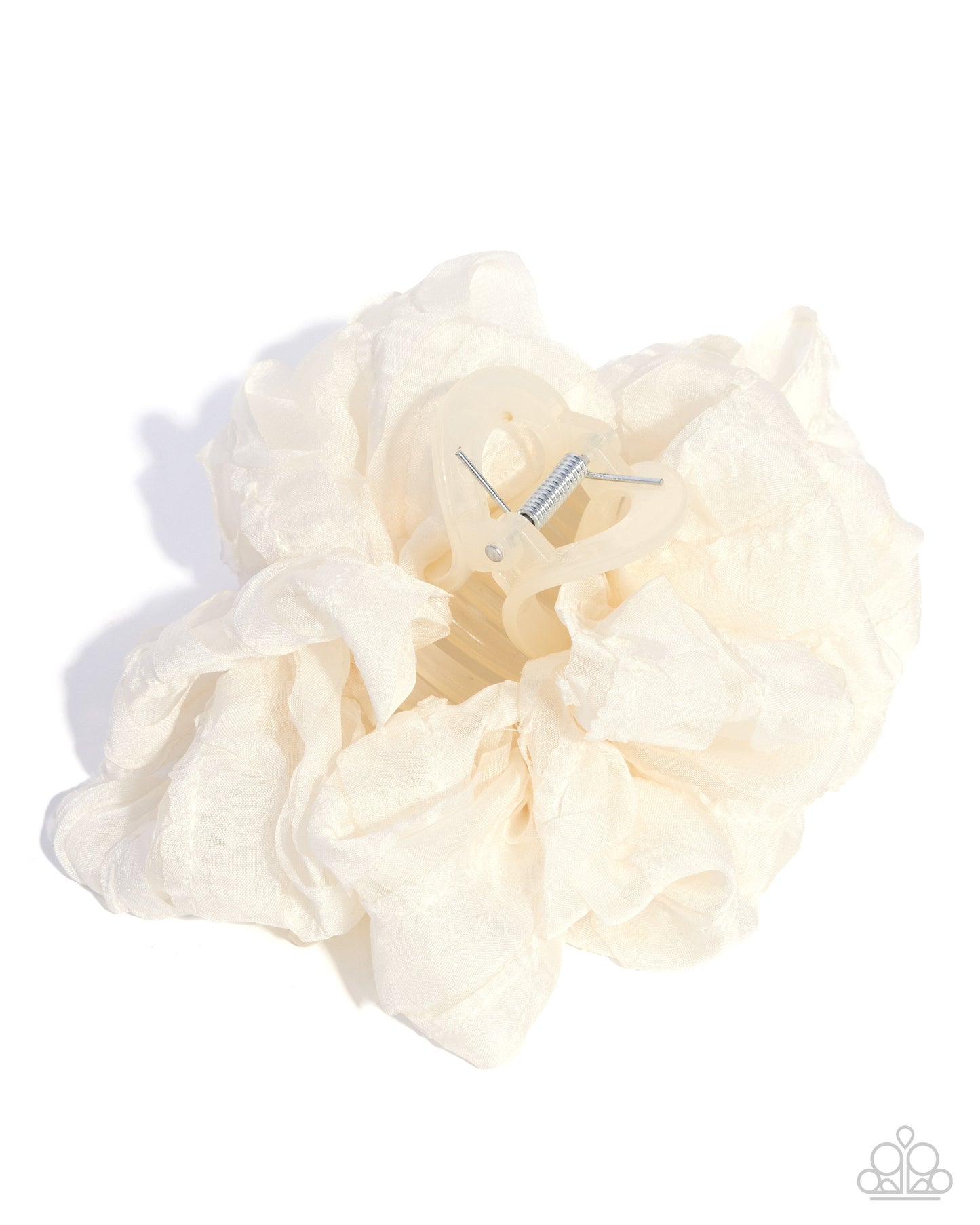 Ballroom Bunch - white - Paparazzi hair clip