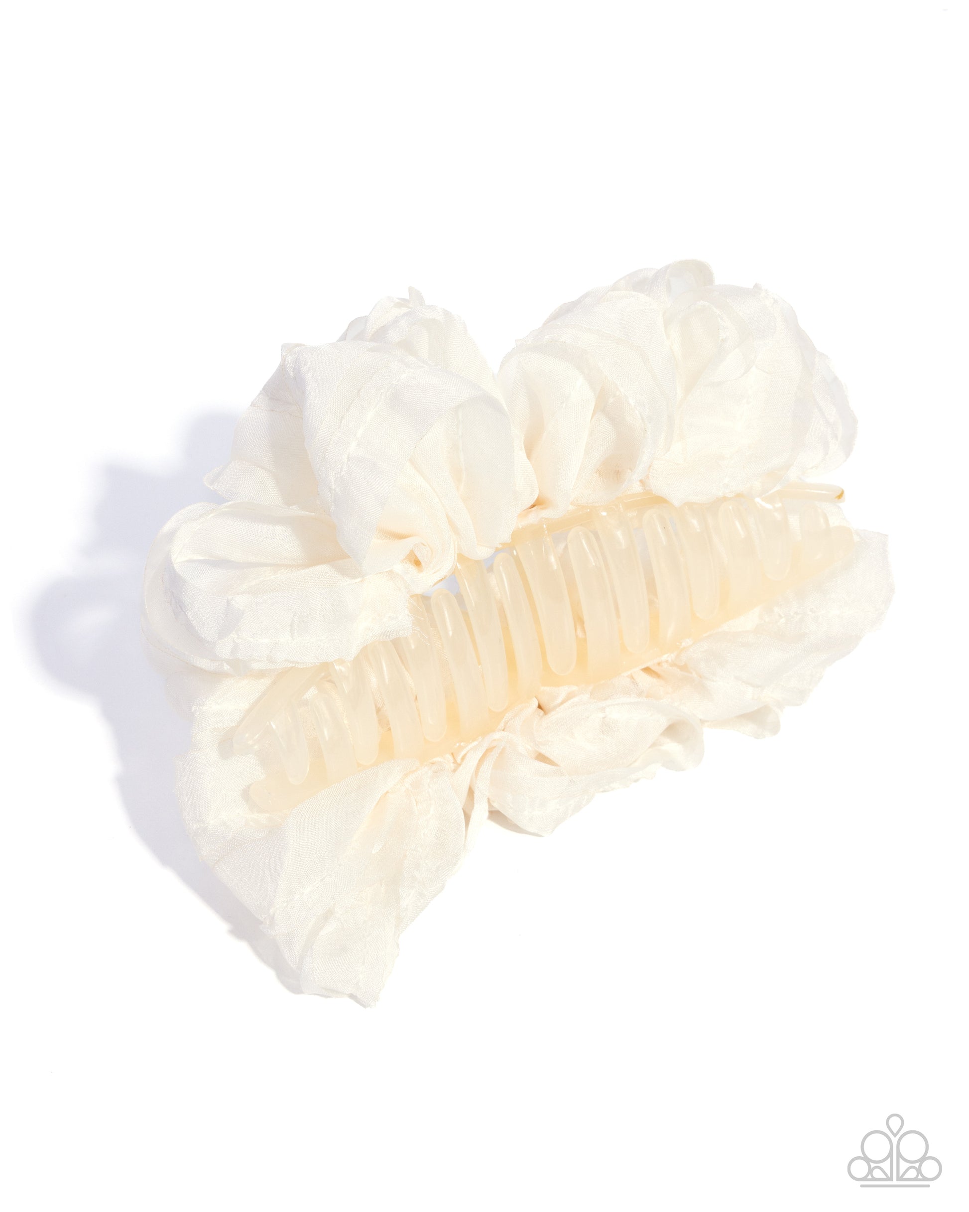 Ballroom Bunch - white - Paparazzi hair clip
