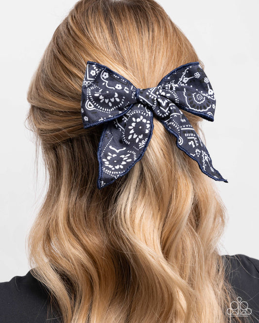 Bandana Bravado - blue - Paparazzi hair clip