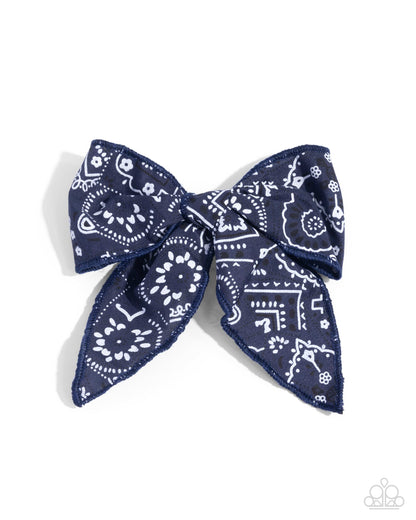 Bandana Bravado - blue - Paparazzi hair clip