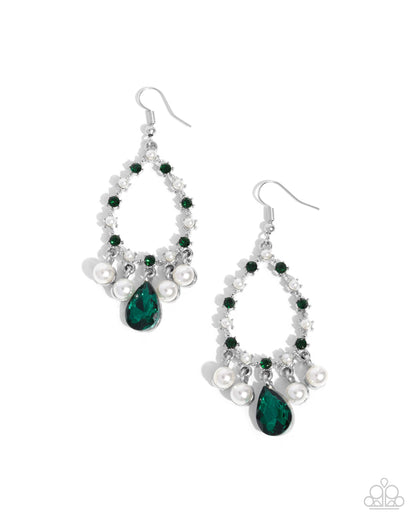 Baroness Behavior - green - Paparazzi earrings