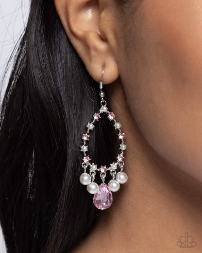 Baroness Behavior - pink - Paparazzi earrings