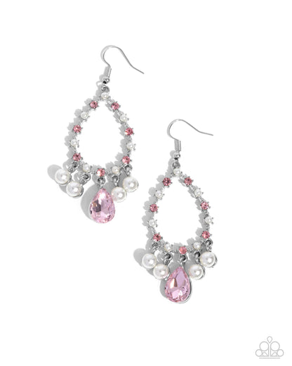 Baroness Behavior - pink - Paparazzi earrings