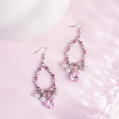 Baroness Behavior - pink - Paparazzi earrings