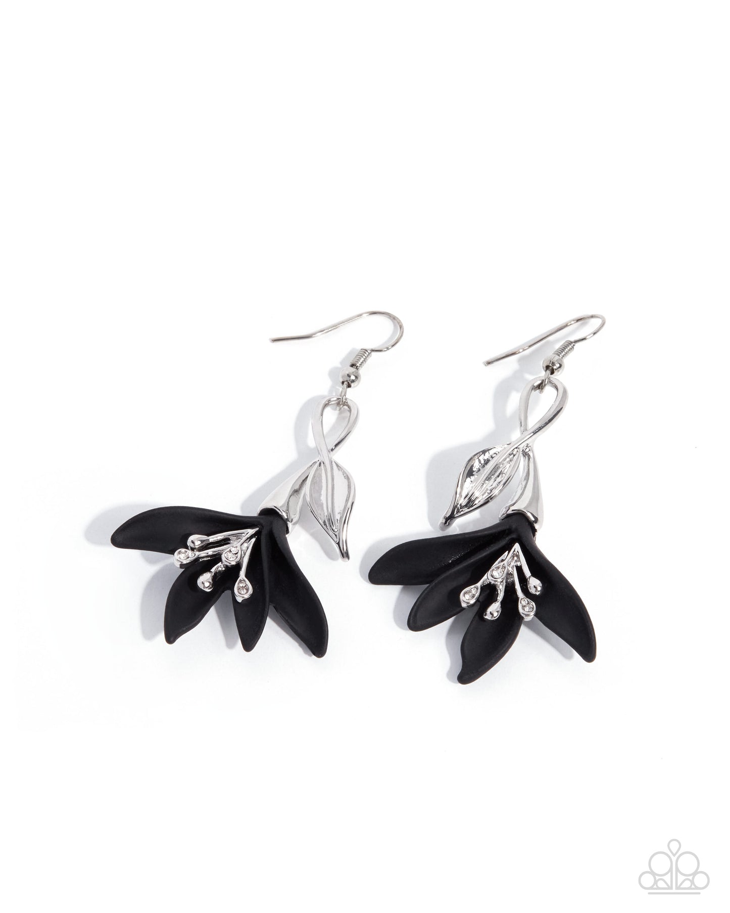 Baroque Blossom - black - Paparazzi earrings