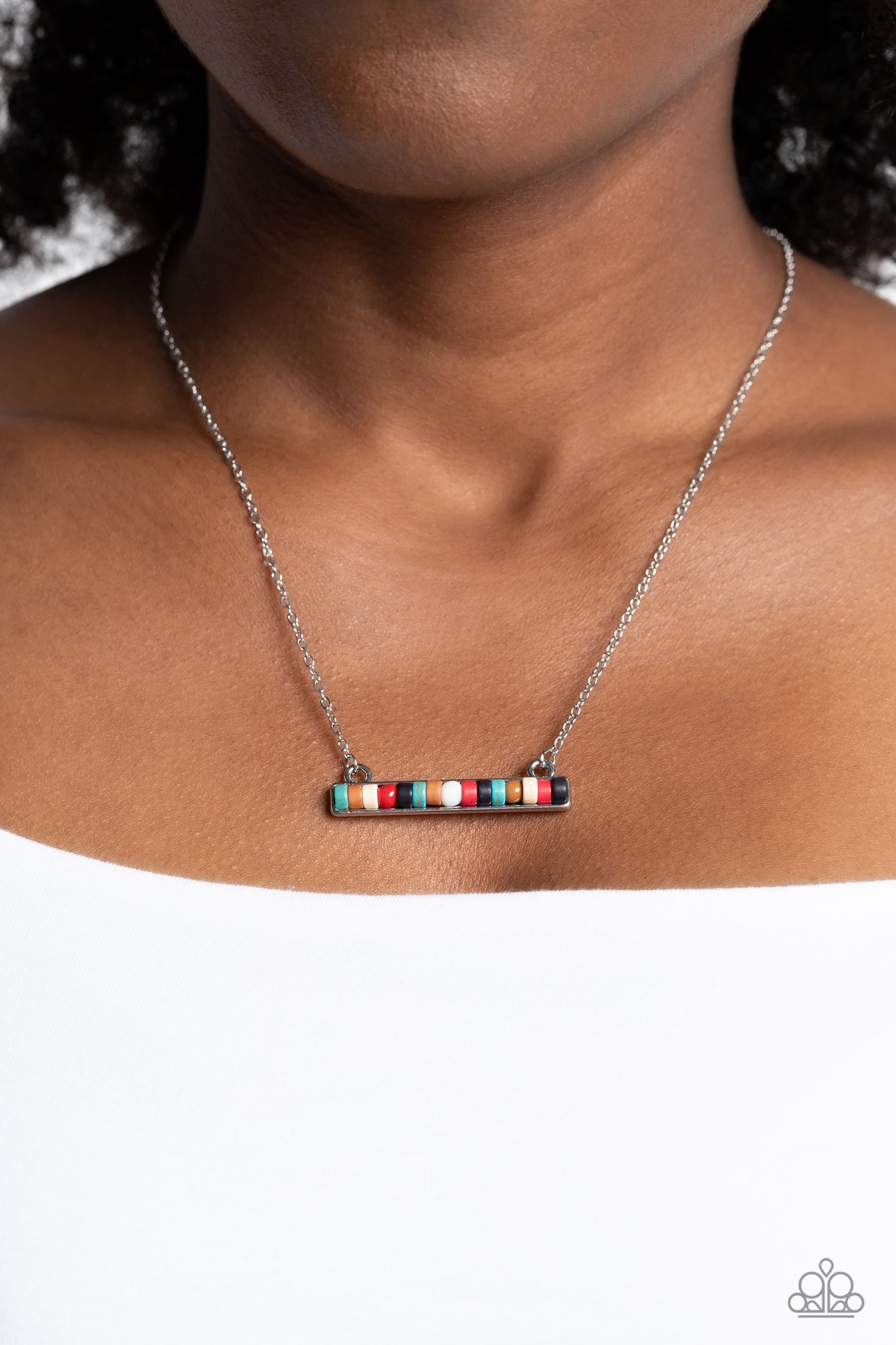 Barred Bohemian - multi - Paparazzi necklace