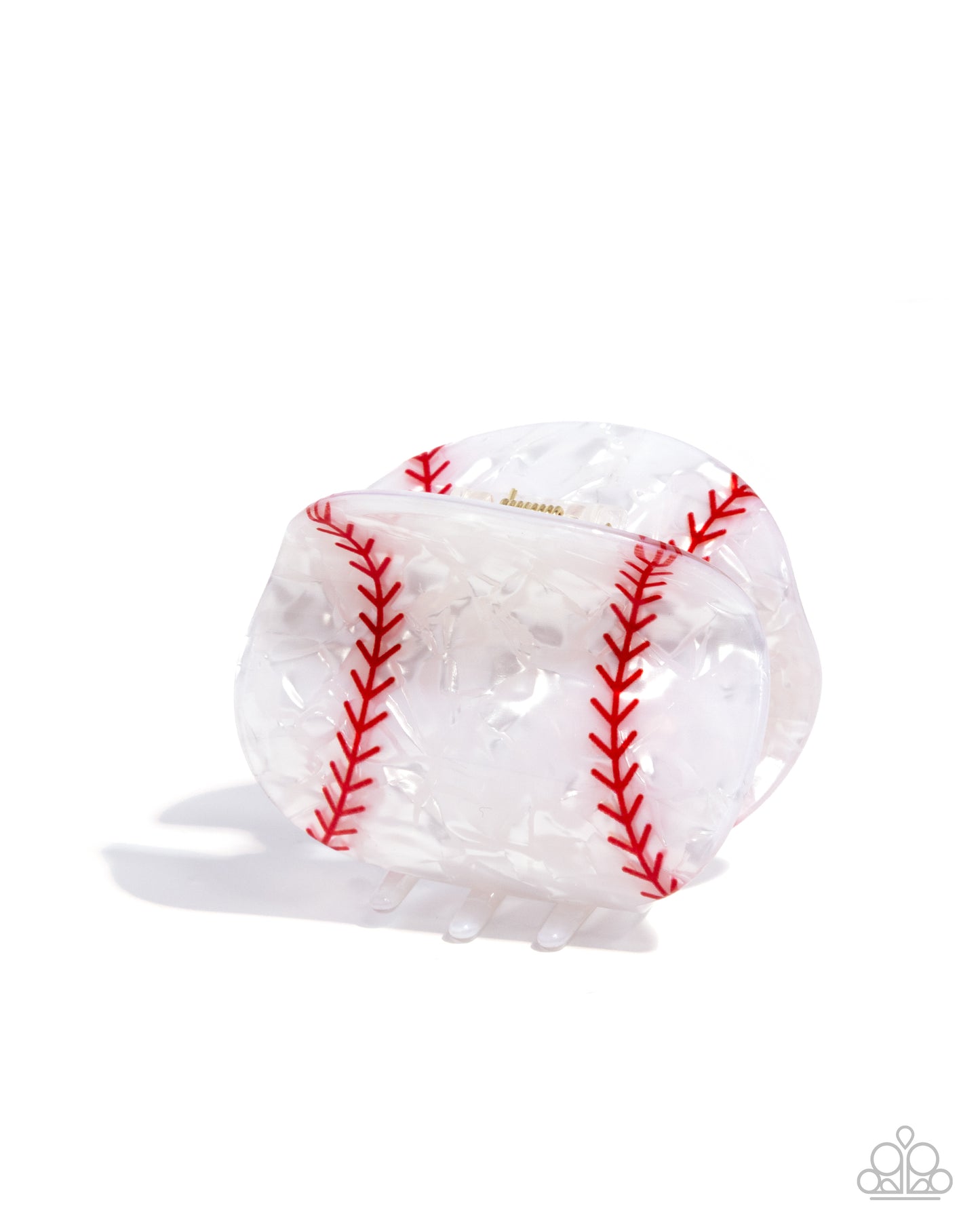 Baseball Babe - white - Paparazzi hair clip