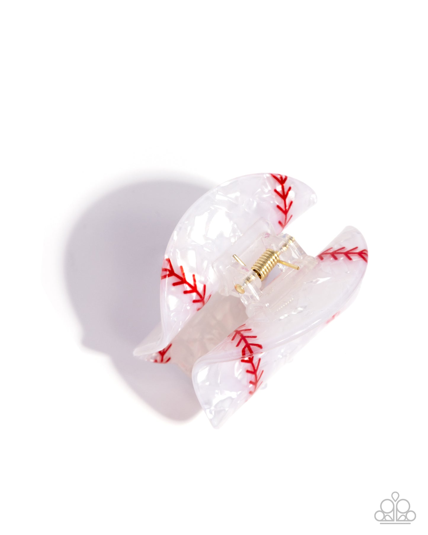 Baseball Babe - white - Paparazzi hair clip