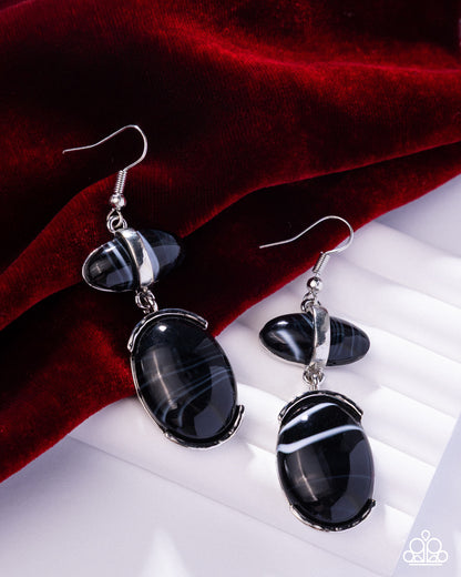 Basic Balance - black - Paparazzi earrings