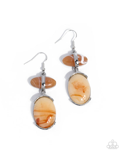 Basic Balance - orange - Paparazzi earrings