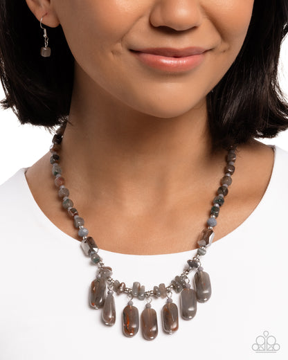 Basic Boho - silver - Paparazzi necklace