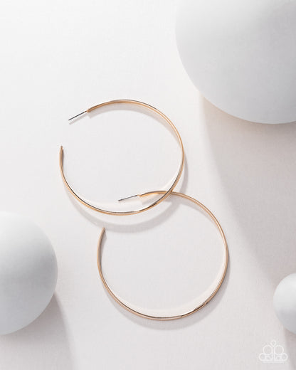 Basic Bombshell - gold - Paparazzi earrings