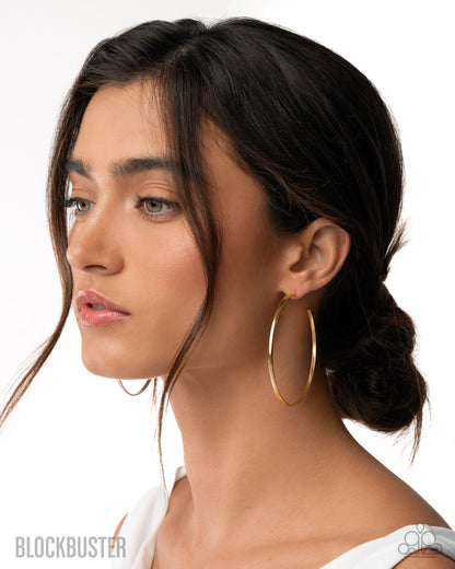 Basic Bombshell - gold - Paparazzi earrings