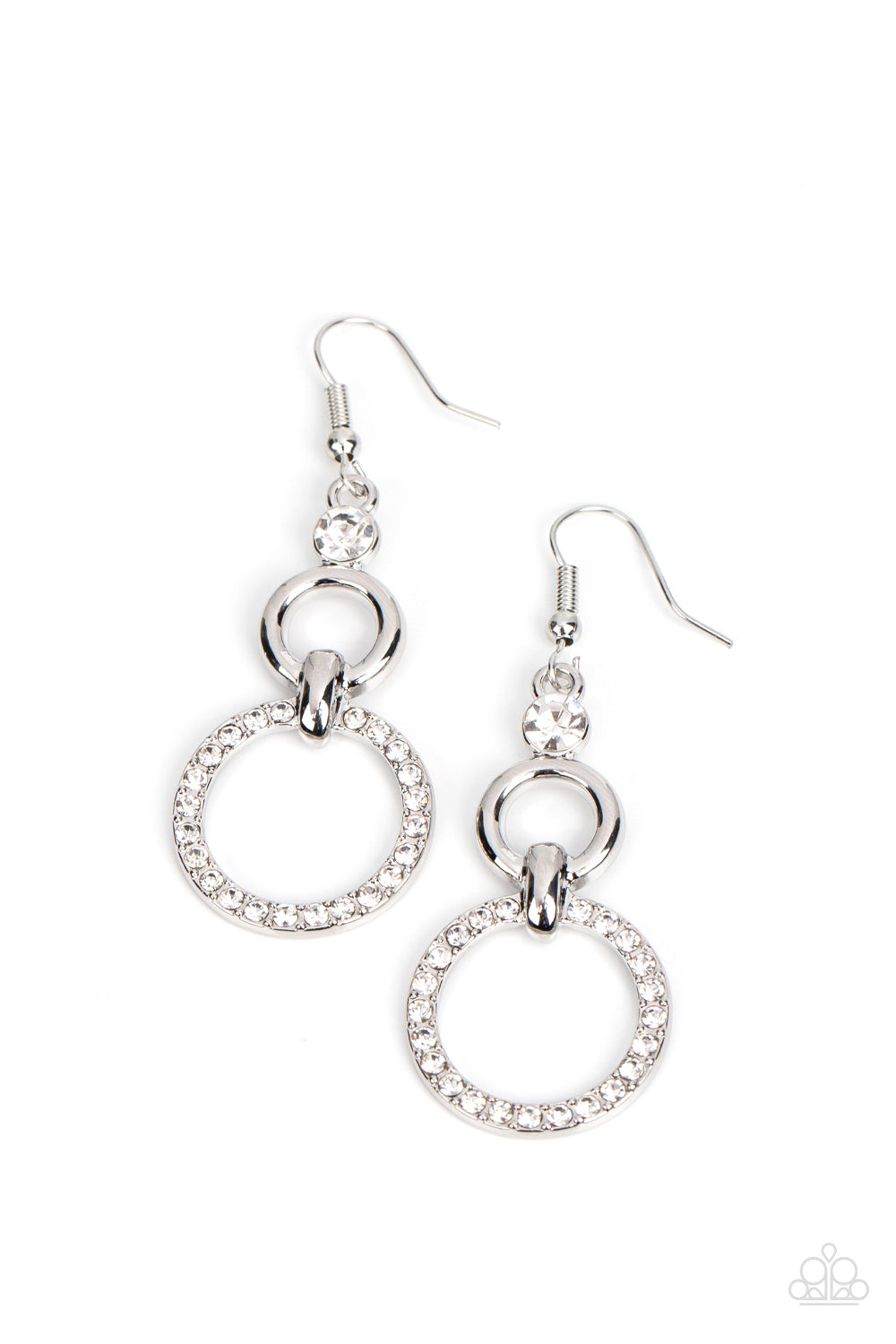 Bauble Bliss - white - Paparazzi earrings