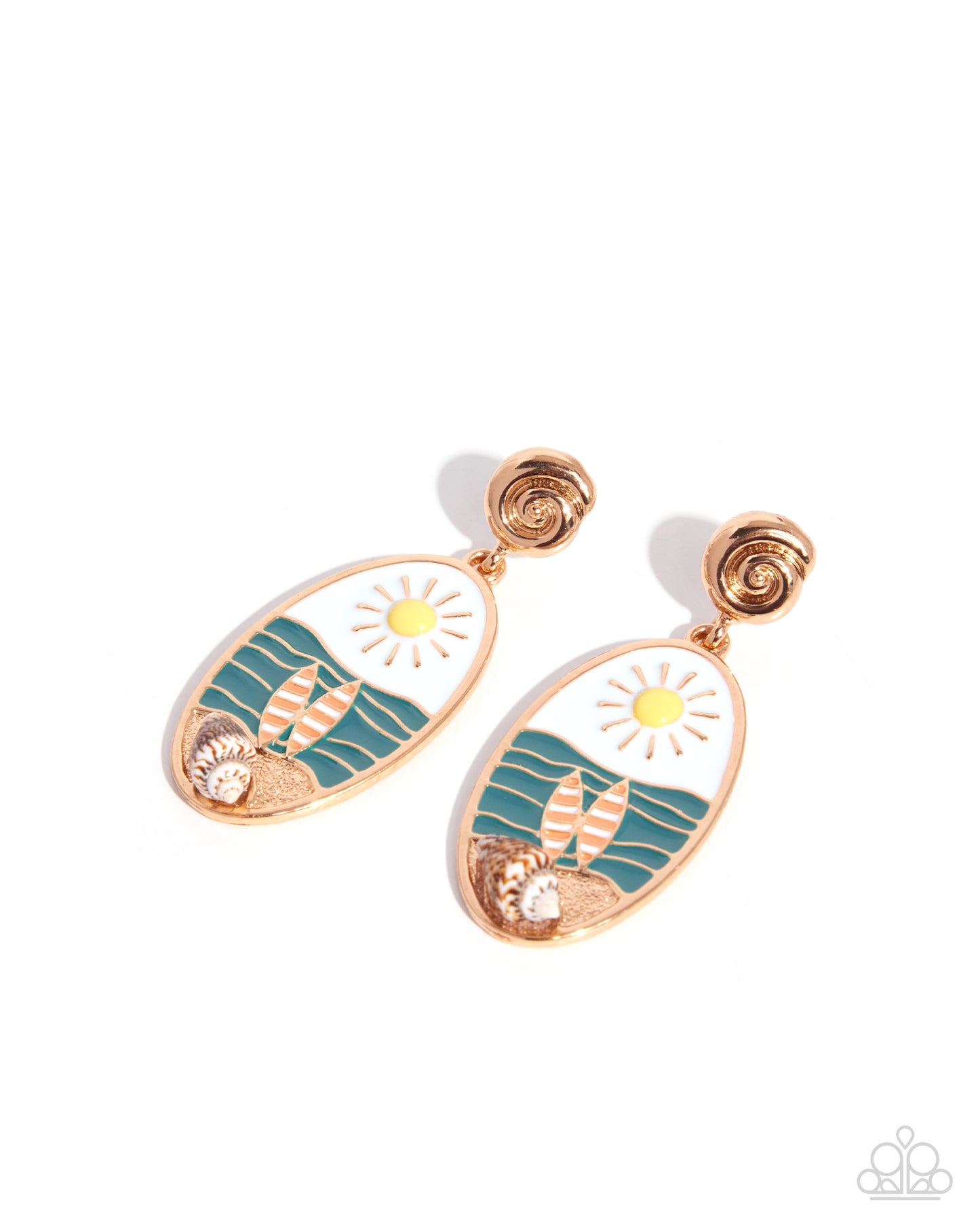 Beach Bum Bravado - multi - Paparazzi earrings