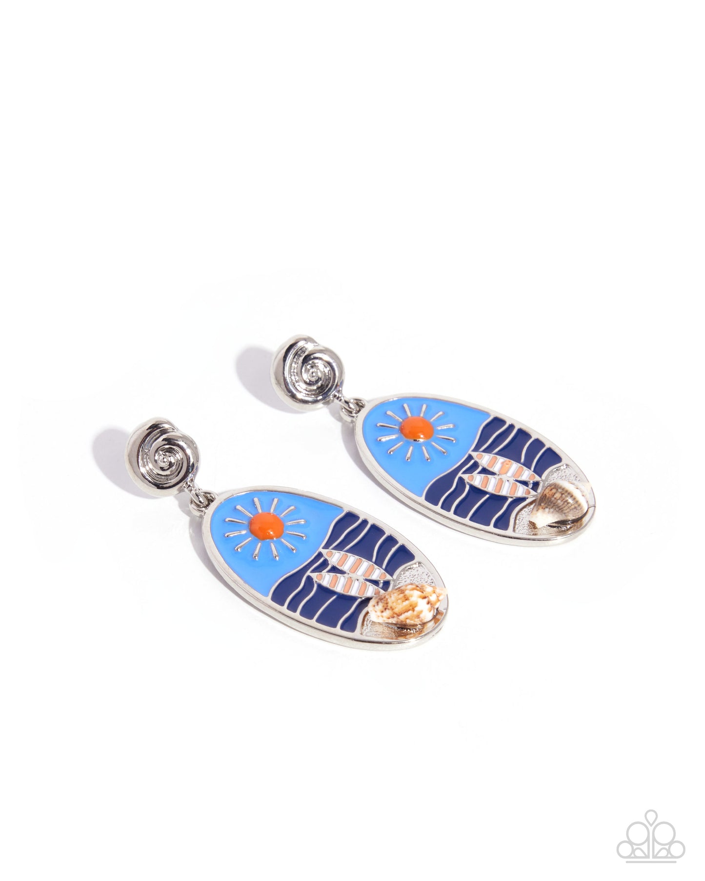 Beach Bum Bravado - orange - Paparazzi earrings