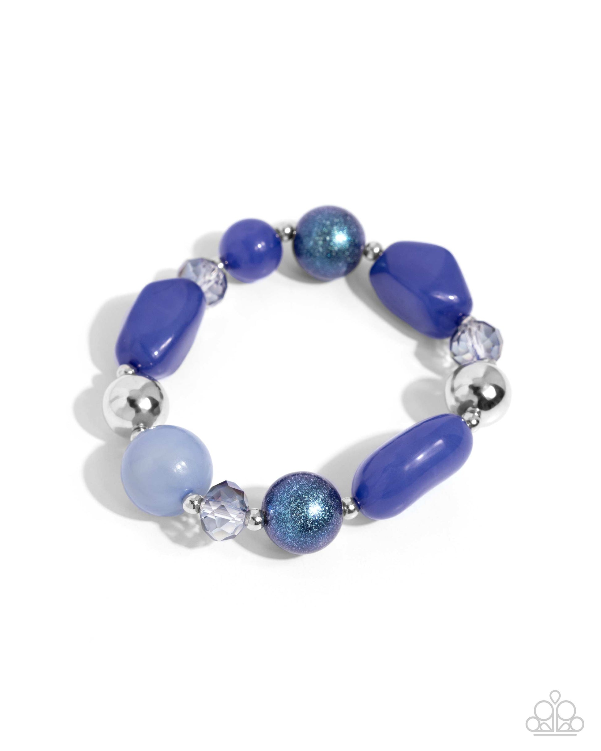 Beaded Backing - blue - Paparazzi bracelet