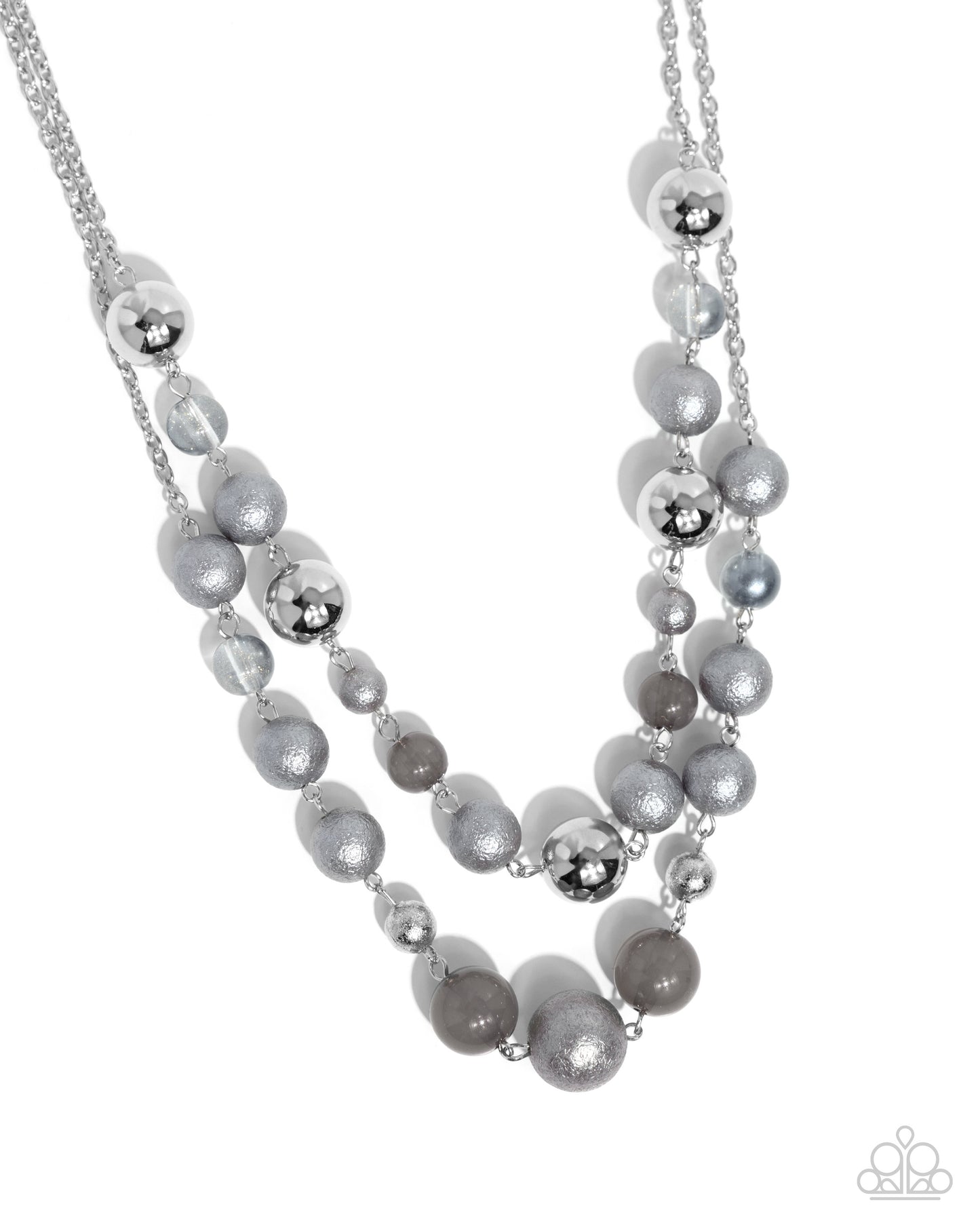 Beaded Benefit - silver - Paparazzi necklace