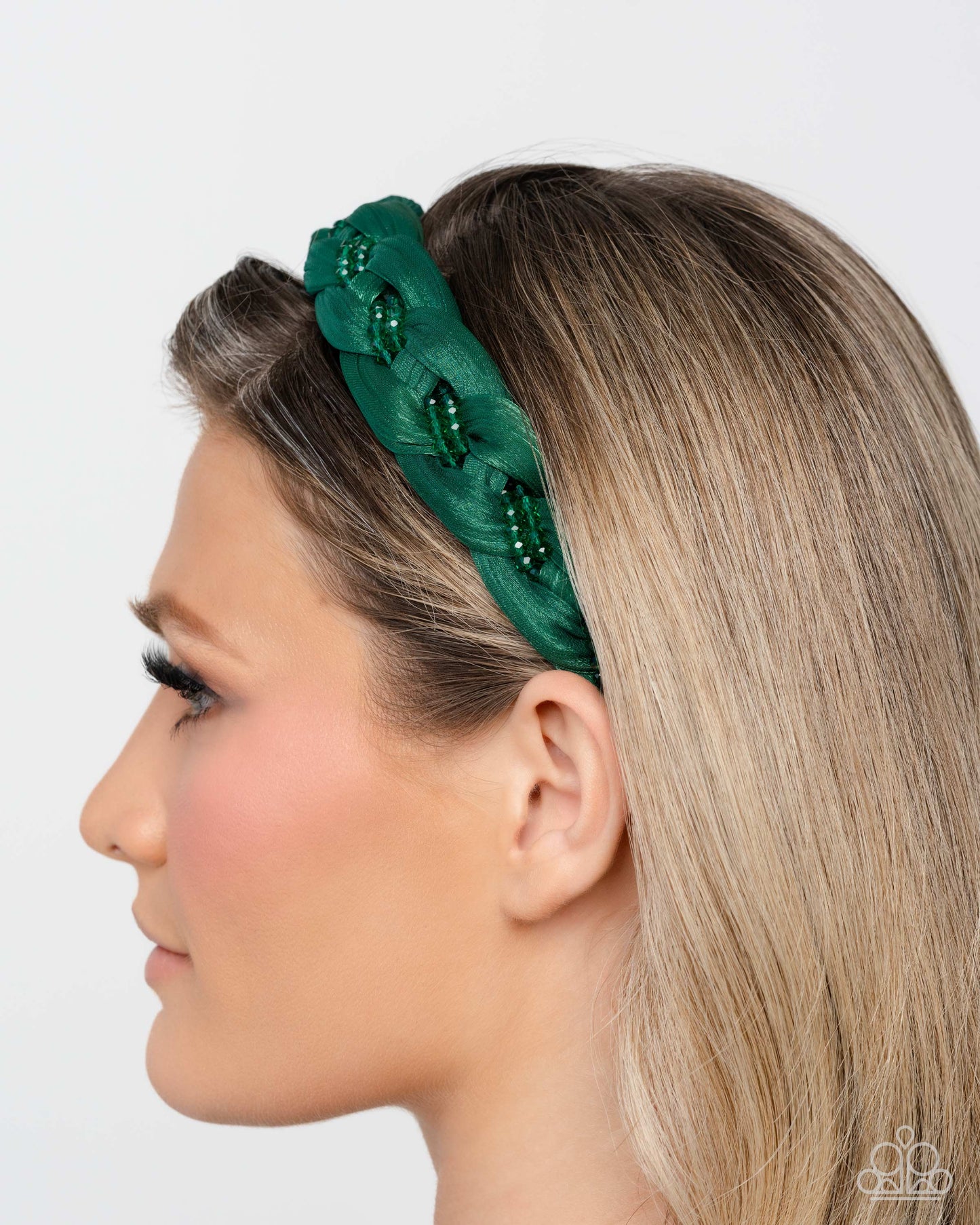 Beaded Boarding School - green - Paparazzi headband