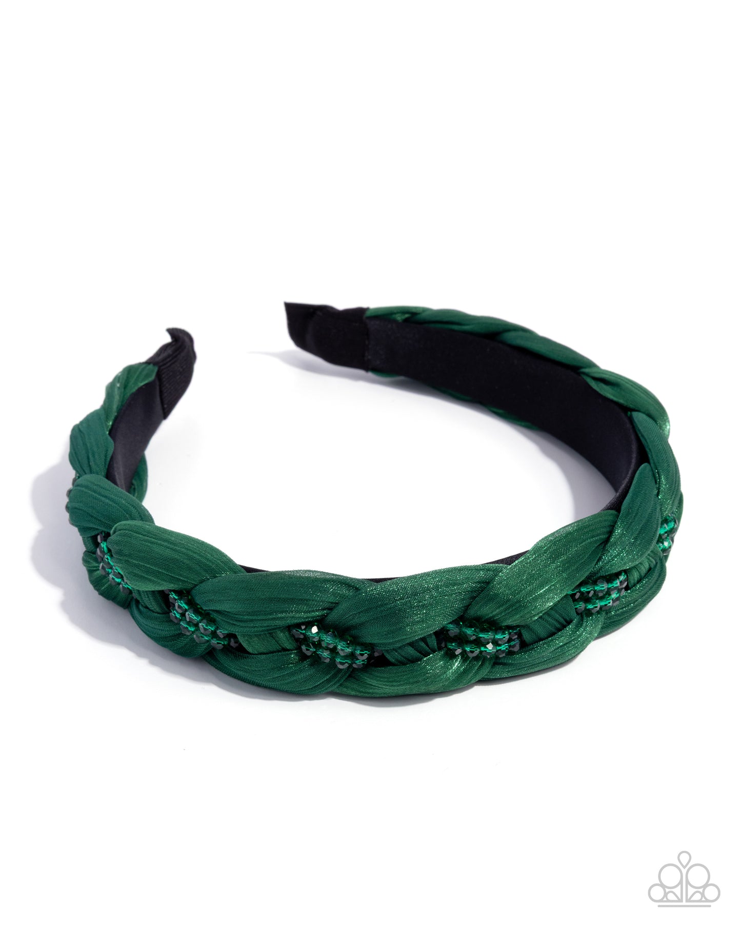 Beaded Boarding School - green - Paparazzi headband