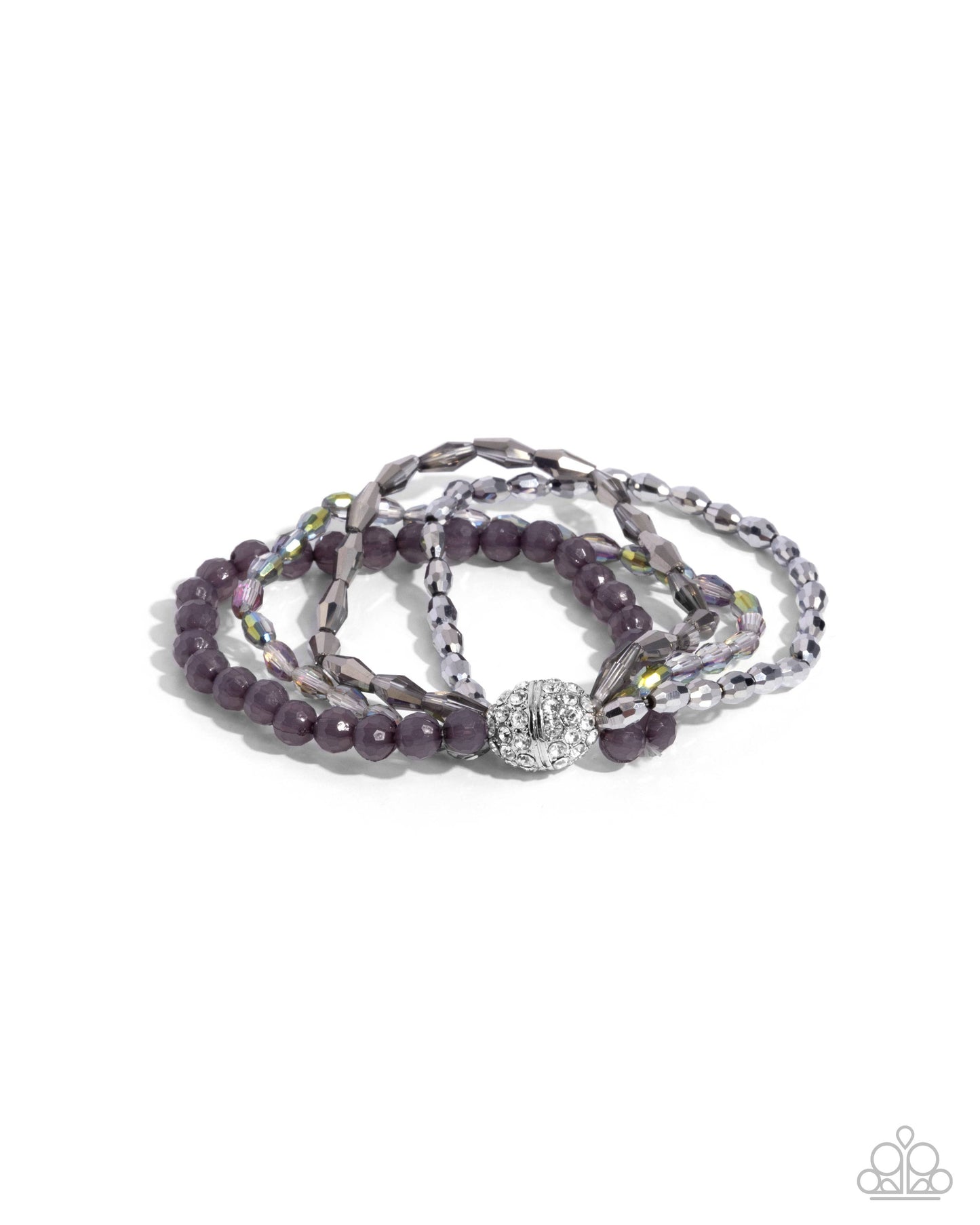 Beaded Boundary - silver - Paparazzi bracelet