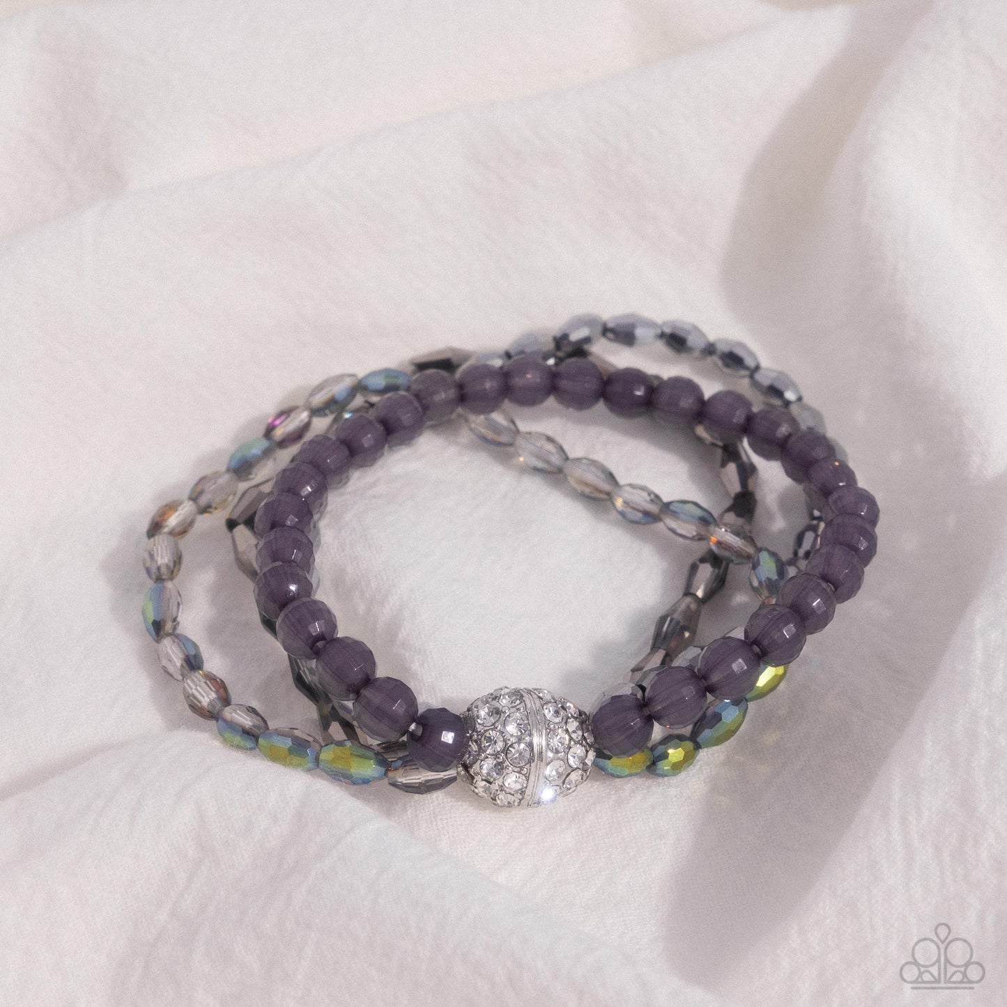 Beaded Boundary - silver - Paparazzi bracelet